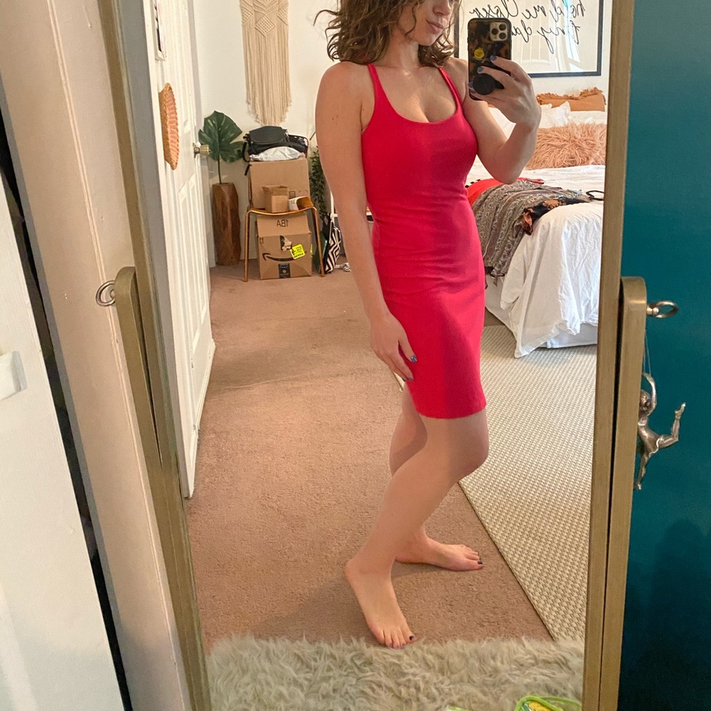 Sophia Monaco Racerback Pink Mini Dress